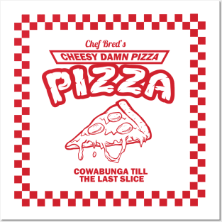 Cheesy damn pizza tmnt Posters and Art